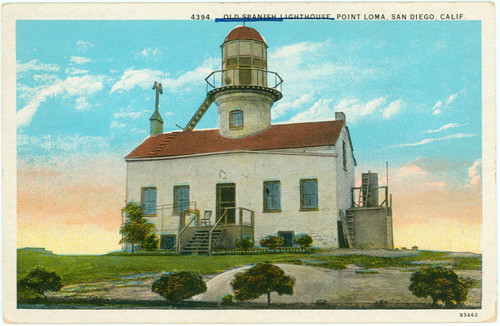 Old Spanish Light House Point Loma, Cal