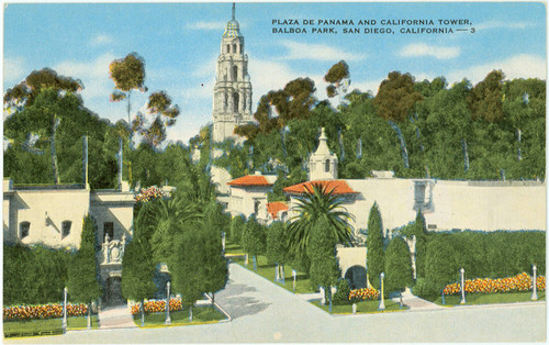 Plaza De Panama and California Tower, Balboa Park