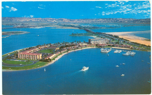 Aerial view of Mission Bay Park, San Diego, California