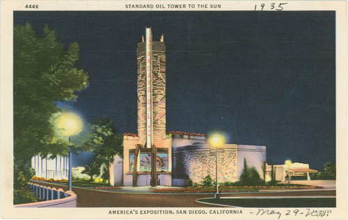 Standard Oil Tower to the Sun, America's Exposition, San Diego, California