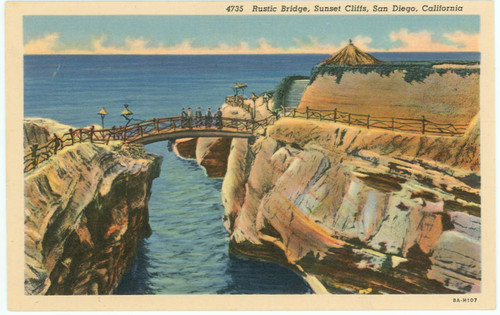 Rustic Bridge, Sunset Cliffs, San Diego, California