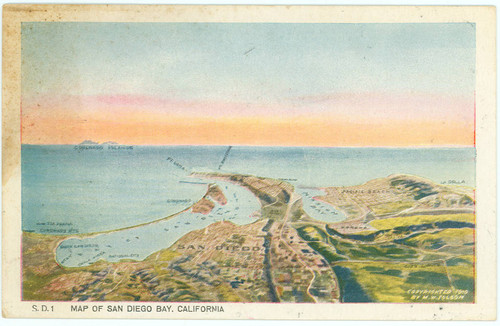 S.D.1 Map of San Diego Bay, California