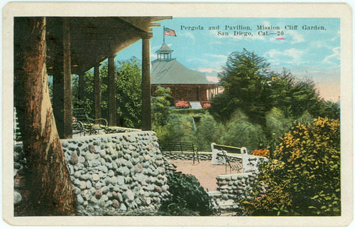 Pergola and Pavilion, Mission Cliff Garden, San Diego, Cal