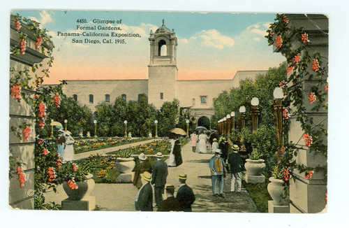 Glimpse of Formal Gardens, Panama-California Exposition, San Diego, Cal. 1915