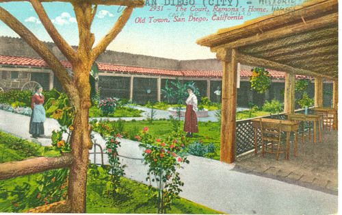 Court at Ramona's Marriage Place Home, Old Town, San Diego, California