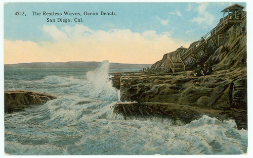 Restless Waves, Ocean Beach, San Diego, California