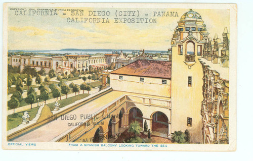 From a Spanish Balcony Looking Toward the Sea