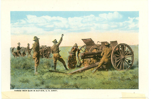 Three Inch Gun in Action, U.S. Army