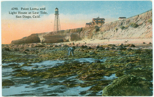 Point Loma and Light House at Low Tide, San Diego, Calif