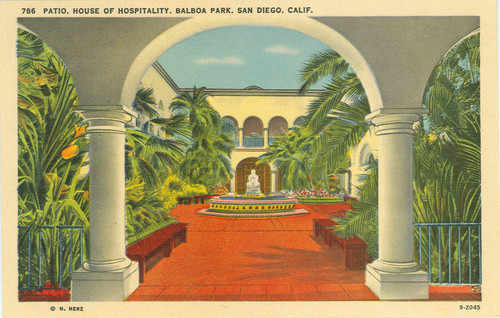 Patio. House of Hospitality. Balboa Park. San Diego, Calif