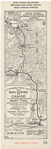 Strip Map: San Diego to Campo