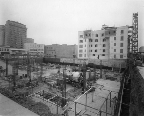 Construction of the new Central Library Building, San Diego Public Library, October 15, 1952