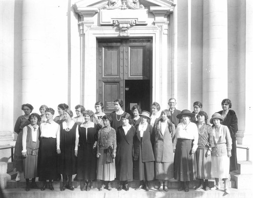 Library staff, Carnegie Library Building, San Diego Public Library, 1924