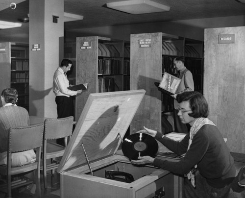 Art and Music Section, Central Library Building, San Diego Public Library, 1955