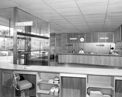 Circulation Desk, Central Library Building, San Diego Public Library, 1954