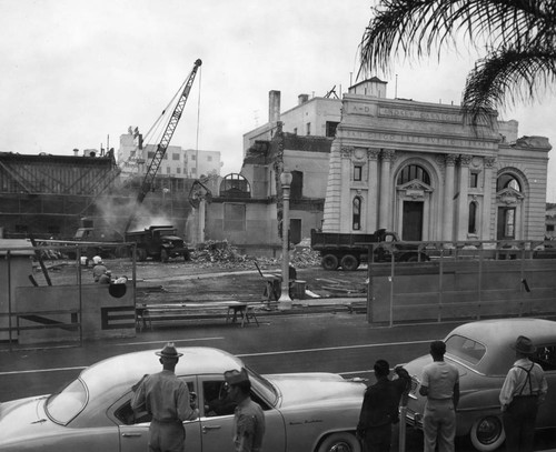 Carnegie Library Building demolition, San Diego Public Library, 1952
