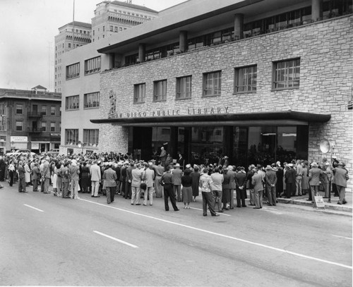 Dedication Day, Central Library Building, San Diego Public Library, June 27, 1954