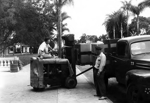 Moving books out of Carnegie Library