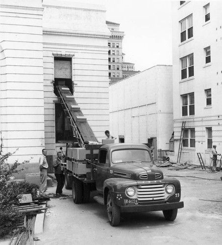 Moving books out of Carnegie Library