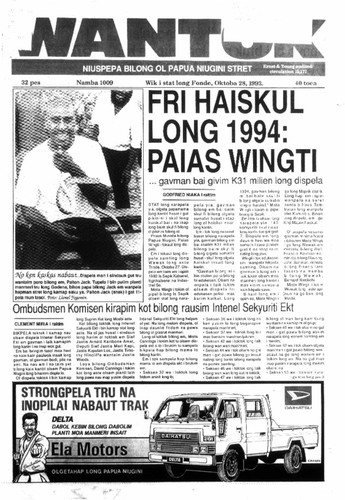 Wantok Niuspepa--Issue No. 1009 (October 28, 1993)