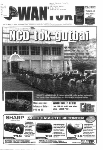Wantok Niuspepa--Issue No. 1642 (January 12, 2006)