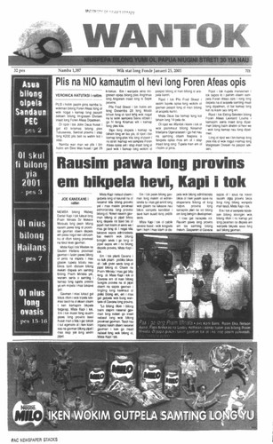 Wantok Niuspepa--Issue No. 1387 (January 25, 2001)
