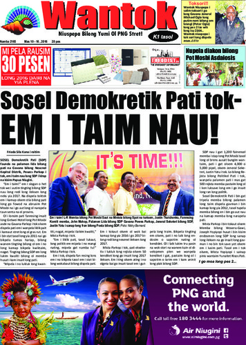 Wantok Niuspepa--Issue No. 2165 (March 10, 2016) — Calisphere
