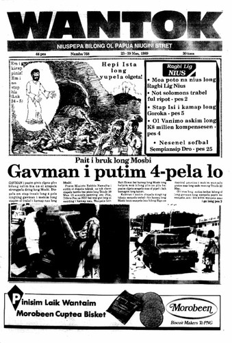 Wantok Niuspepa--Issue No. 0768 (March 23, 1989) — Calisphere