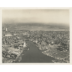 Aerial view of Oakland Inner Harbor looking toward San Leandro Bay