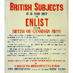 British Subjects it is Your Duty to Enlist