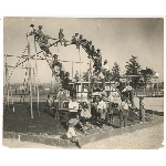 Children playing in Bushrod Playground in Oakland, California