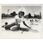 Belinda Rector and swimmers at DeFremery Pool in Oakland, California