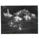 Night view of "Christmas on the Moon" display at City Hall Park in Oakland, California