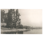 Lake Merritt looking north at the Municipal Boathouse, in Oakland, California