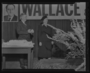Henry Wallace and wife Ilo at presidential campaign event, California Labor School