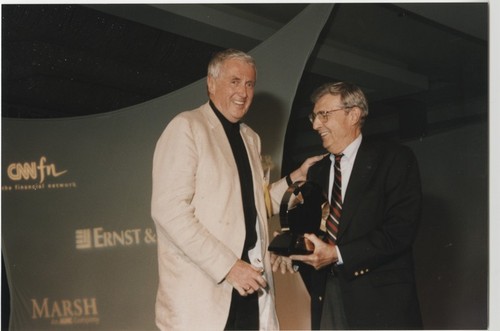 J. Robert Beyster presenting the San Diego Ernst & Young Entrepreneur of the Year Award