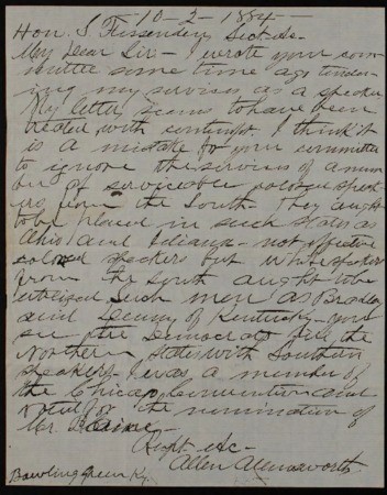 Two letters from Allen Allensworth to Republican National Committee members : manuscript