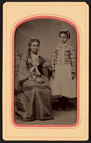 [Portrait of two young African American women]