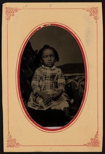 Tintype photograph of an African American girl