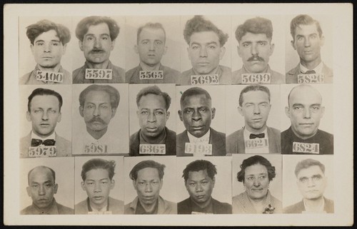 Composite mug shot photograph of convicted murderers executed in Arizona