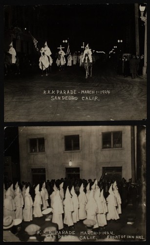 K.K.K. parade, March 1, 1924, San Pedro, Calif