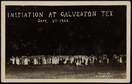 Initiation at Galveston Tex, Sept. 3rd 1922