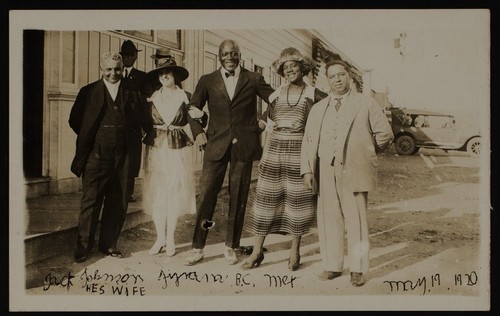 Jack Johnson real photo postcards in Tijuana, Mexico