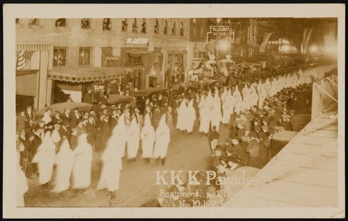 KKK Parade, Beaumont, Texas, Nov. 10, 1922