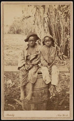 [Two African American boys facing front]