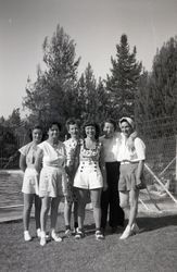 People at the Malibu Lakeside clubhouse swimming pool