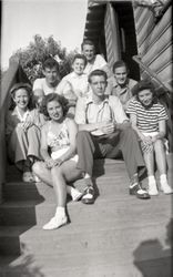 Back steps of the Malibu Lakeside clubhouse