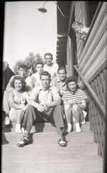 Back steps of the Malibu Lakeside clubhouse