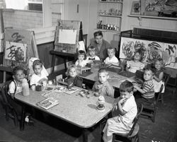 Class portrait during art class — Calisphere