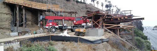 Forming the Idaho Trail pedestrian overcrossing, May 31, 2016